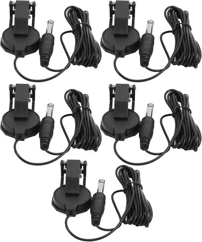Drfeify Universal ClipOn Pickup Compact Design for Cello Violin Guitar NoiseFree Music Black X 5 in Saudi Arabia