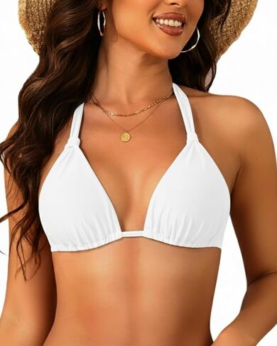 Women Triangle Bikini Top Only 2025 String Halter Sexy Swimsuit Bathing Suit Top in Saudi Arabia