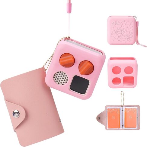 MGZNMTY Silicone Case Compatible with Yoto Mini Player – Kids Bluetooth Audio Speaker, Kids Player Protective Cover and Card Holder for Yoto Card Hold Up to 10 Cards (Pink) in Saudi Arabia
