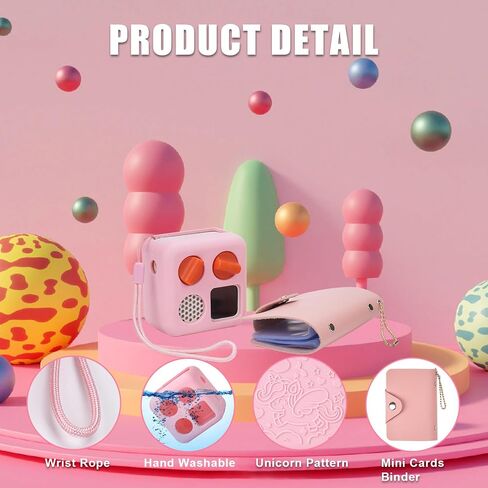 MGZNMTY Silicone Case Compatible with Yoto Mini Player – Kids Bluetooth Audio Speaker, Kids Player Protective Cover and Card Holder for Yoto Card Hold Up to 10 Cards (Pink) in Saudi Arabia