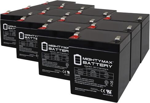 Mighty Max Battery 12V 5Ah F2 SLA Replacement Battery for Razor E175 Red 13111259-2 Pack in Saudi Arabia