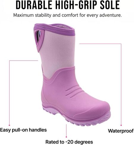 Northside Kids Insulated Waterproof Cedarhome Winter Snow Boots | All-Weather Warmth | Toddler, Little Kid, Big Kid Sizes | Durable Flex-Tuff Shell & Neoprene Upper, Traction Outsole in Saudi Arabia