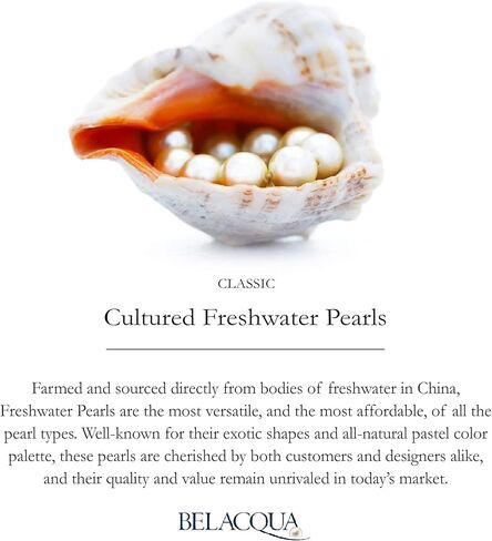 14k White Gold Cultured Freshwater Pearl Trio Dangle Drop Earrings (Multi-Black) in Kuwait