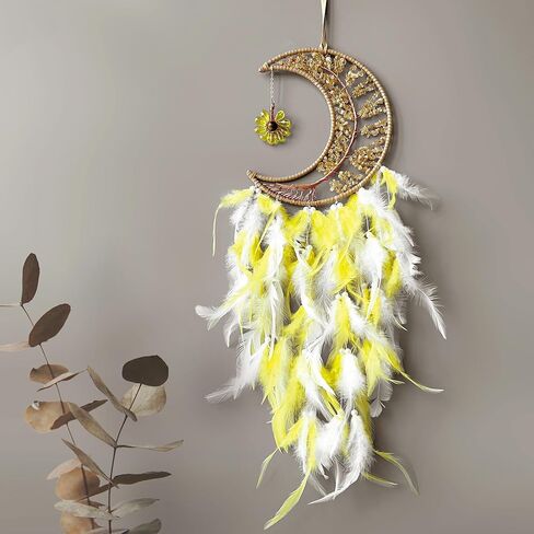 Moon Dreamcatcher Pink Crystal Tree Life Dream Catchers - Girls Children's Sweet Dreams Gift in Kuwait