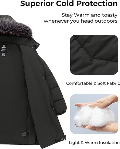 wantdo Women's Long Hooded Winter Coat Warm Quilted Puffer Jacket(Available in Plus Size) in Saudi Arabia