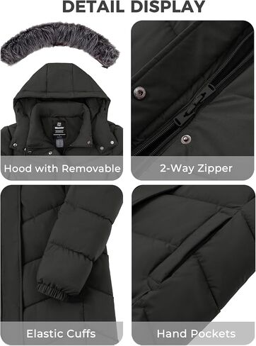 wantdo Women's Long Hooded Winter Coat Warm Quilted Puffer Jacket(Available in Plus Size) in Saudi Arabia