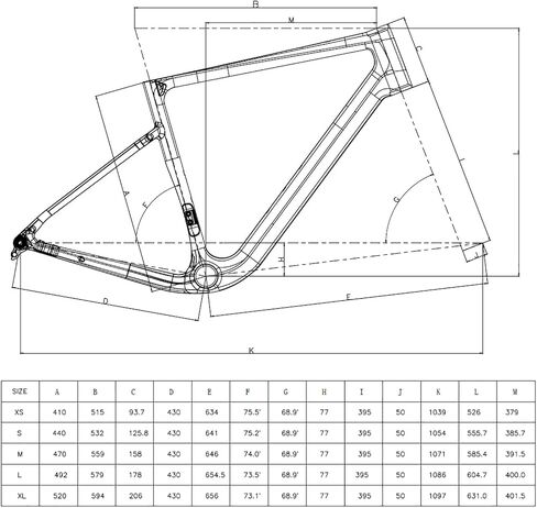Carbon Fiber Gravel Bike Frameset, Bike Frame Racing Track Bike Brake Frame, Quick Release Frame, Road Off-Road Bike Disc Brake Frames(S) in Saudi Arabia
