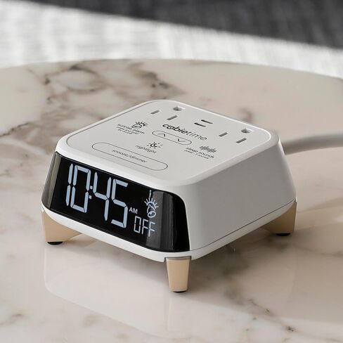 العلامة التجارية الأصلية Cubietime | شاحن سهلة الاستخدام ومريحة على مدار الساعة | 1 منفذ USB-A & 1 USB-C | 2 المنافذ المقاومة للعبث | كما رأينا في العلامات التجارية الفندقية العليا in Kuwait