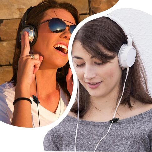 10pcs Headset Cord Clips, Headphone Clip, Black Headphone Cable Clip, Lapel Mic Clip, Earphone Clips, Fixed Cable on The Clothes Fit 2-4mm Headphones Wire, Black in Saudi Arabia