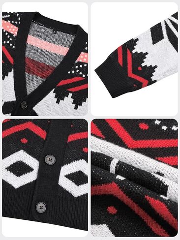 PLEPAN Men's Skeleton Cardigan Sweaters Button Down Unisex Knitted Sweater Outwear in Saudi Arabia