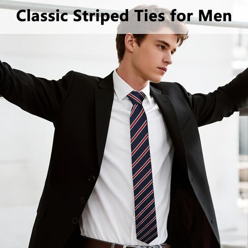 Striped Neck Ties for Men, 3.15" Plaid Mens Tie Classic Neckties for Business Graduation Party Wedding in Kuwait