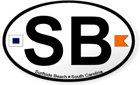 Cafepress Surfside Beach Sc Scaner Sticker Oval Car Sticker in Saudi Arabia