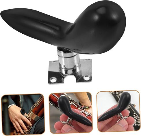 Yardwe Bassoon Hand Rest Detachable Thumb Support ABS Base Silver Plated Easy to Install Finger Holder for Bassoon Accessories Compact Wrist Rest Pad in Saudi Arabia