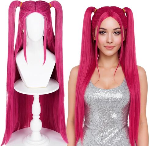 Short Red Wig Fluffy Spiky Burgundy Anime Game Hair Wig with Bangs for Women Girls Include Cap (Burgundy) in Kuwait