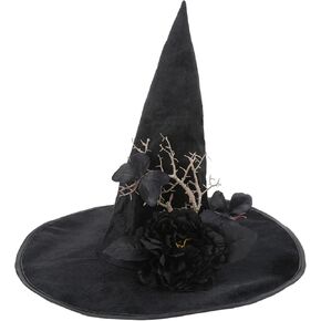 Witches Hat Women Adult - Halloween Costume Witch Hats with Removable Crown Woodland Renaissance Accessories in Kuwait
