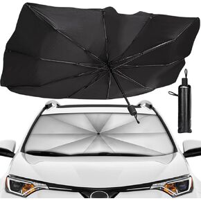 Sedan SUV Car Sun Shade for Windshield UV Rays and Heat Sun Visor Protector, Foldable Windshield Sun Shade Umbrella,Keep Car Cool,Easy to Use/Store,57''x 30'' in Saudi Arabia