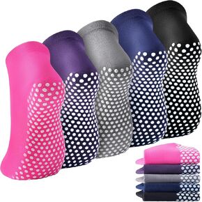 جوارب قبضة للنساء والرجال- غير قسيمة لزجة لزجة مضاد للزلزال جورب لليوغا بيلاتيس مستشفى الترامبولين in Kuwait