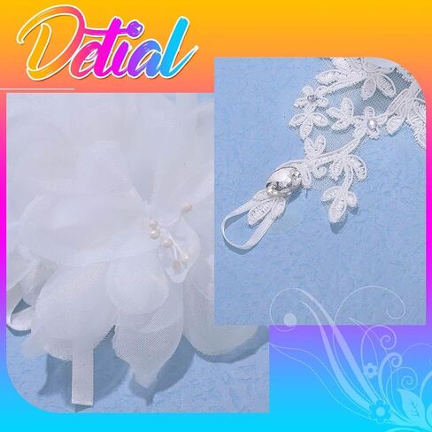 Unsutuo Flower Fingerless Gloves Lace Gloves Rhinestone Short Bridal Glove for Women and Brides in Saudi Arabia