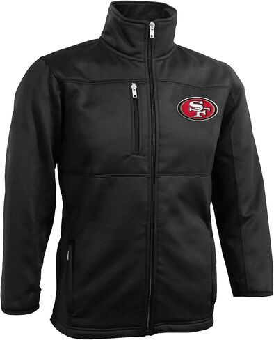 Outerstuff NFL Youth Boys 8-20 Bonded Fleece Full Zip Jacket, Black in Saudi Arabia