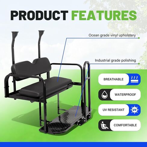 مقعد خلفي Ecotric متوافق مع عام 2004 و Club Car Precdent/Tempo/Onward Gas أو Electric Model in Kuwait