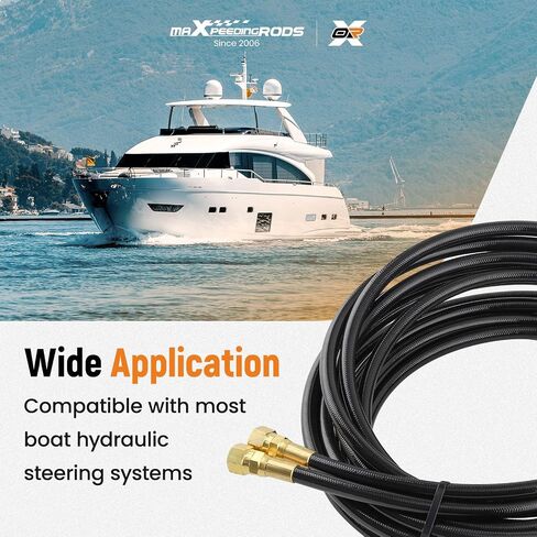 maXpeedingrods 16FT Outboard Hydraulic Steering Hose Kit HO5116 for SeaStar Teleflex Hydraulic Steering Systems, Hydraulic Outboard Steering Boat Hose Kit in Saudi Arabia
