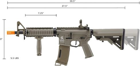 بندقية لانسر التكتيكية Gen 3 MK18 MOD بندقية Airsoft M4-قابلة للبرمجة ETU & MOSFET كاملة/شبه تلقائية AEG-لون أسود/أسمر in Kuwait