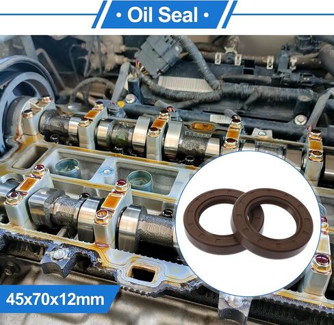 Universal Oil Seal TC Double Lip W Steel Spring Seal Ring Rotary Shaft Seal 40x55x7mm High Pressure FKM Rubber Brown 2 Pcs in Saudi Arabia