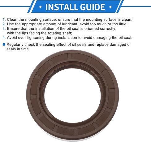 Universal Oil Seal TC Double Lip W Steel Spring Seal Ring Rotary Shaft Seal 40x55x7mm High Pressure FKM Rubber Brown 2 Pcs in Saudi Arabia