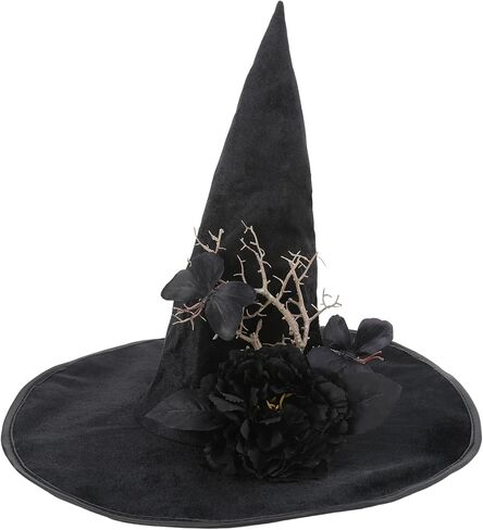 Witches Hat Women Adult - Halloween Costume Witch Hats with Removable Crown Woodland Renaissance Accessories in Kuwait