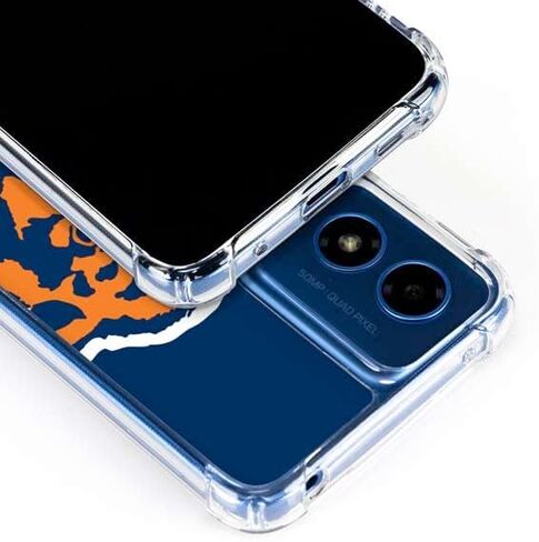 حافظة هاتف Skinit الشفافة متوافقة مع Moto G Play 4G - تصميم شعار NFL Chicago Bears Retro المرخص رسميًا in Saudi Arabia