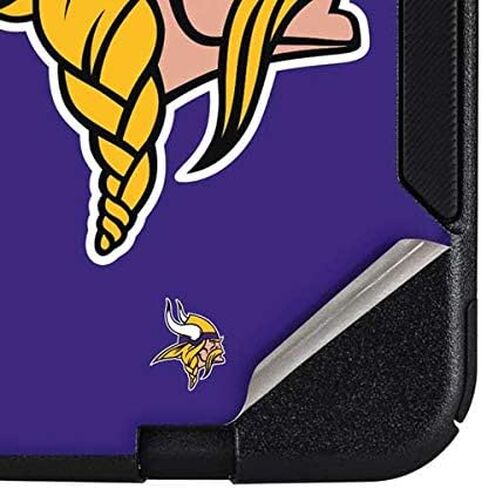 غلاف هاتف من Skinit متوافق مع حافظة OtterBox Commuter لهاتف iPhone 12 - تصميم شعار NFL Minnesota Vikings Retro مرخص رسميًا in Saudi Arabia