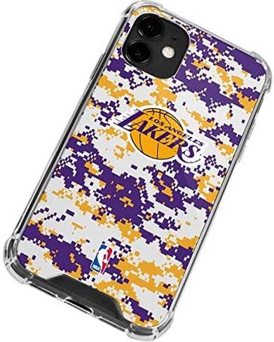 Skinit Clear Phone Case Compatible with iPhone 12 Mini - Officially Licensed NBA Los Angeles Lakers Digi Camo Design in Saudi Arabia