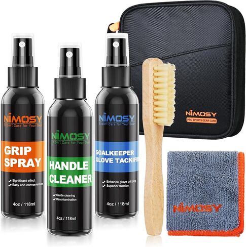 Pro Sport Grip Care Kit -Includes Grip Cleaner, Grip Spray and Goalkeeper Glove Tackfier, Grip Restore and Cleaner for Golf Football Shoes Baseball Tennis Pickleball Volleyball, Gifts for men in Saudi Arabia