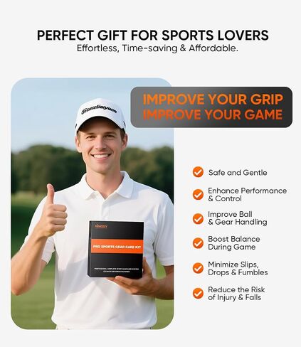 Pro Sport Grip Care Kit -Includes Grip Cleaner, Grip Spray and Goalkeeper Glove Tackfier, Grip Restore and Cleaner for Golf Football Shoes Baseball Tennis Pickleball Volleyball, Gifts for men in Saudi Arabia