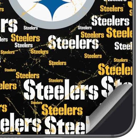 Skinit Decal Phone Skin Compatible with Galaxy S25 - Officially Licensed NFL Pittsburgh Steelers Large Logo Design in Saudi Arabia