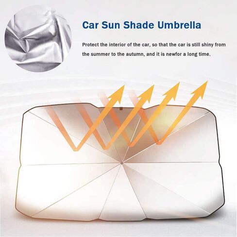 Sedan SUV Car Sun Shown for Windshield الأشعة فوق البنفسجية وحامي أقنعة أشعة الشمس ، مظلة شمس الزجاج الأمامي القابلة للطي ، حافظ على سيارة باردة ، سهلة الاستخدام/متجر ، 57'x 30 '' in Saudi Arabia