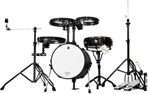 مجموعة طبول صغيرة الحجم من Jungle Pad - مجموعة طبول محمولة للسفر مكونة من 5 قطع مزودة بأجهزة خفيفة الوزن، ورنين أصيل، ورؤوس طبلة أحادية الجانب، مثالية لطبول الشوارع، والمراحل الصغيرة والتمرين in Kuwait