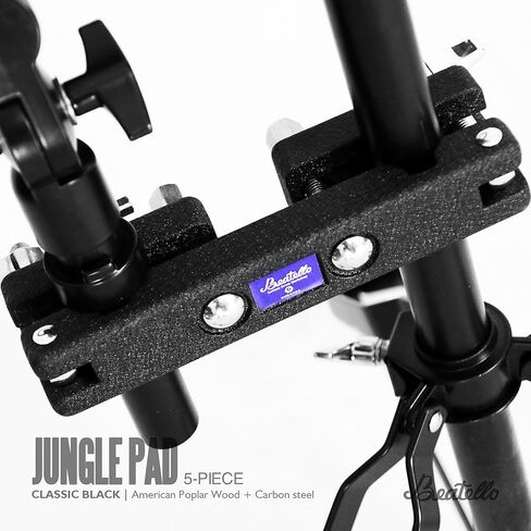 مجموعة طبول صغيرة الحجم من Jungle Pad - مجموعة طبول محمولة للسفر مكونة من 5 قطع مزودة بأجهزة خفيفة الوزن، ورنين أصيل، ورؤوس طبلة أحادية الجانب، مثالية لطبول الشوارع، والمراحل الصغيرة والتمرين in Kuwait