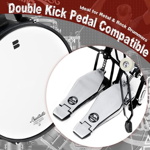 مجموعة طبول صغيرة الحجم من Jungle Pad - مجموعة طبول محمولة للسفر مكونة من 5 قطع مزودة بأجهزة خفيفة الوزن، ورنين أصيل، ورؤوس طبلة أحادية الجانب، مثالية لطبول الشوارع، والمراحل الصغيرة والتمرين in Kuwait