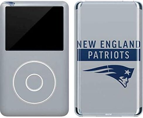 Skinit Decal MP3 Player Skin Compatible with iPod Classic (6th Gen) 80GB - Officially Licensed NFL New England Patriots Grey Performance Series Design in Saudi Arabia