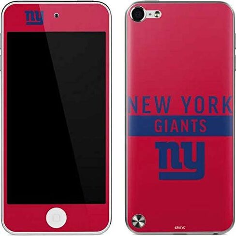 ملصق Skinit لمشغل MP3 متوافق مع iPod Touch (الجيل الخامس و2012) - تصميم سلسلة الأداء الأحمر NFL New York Giants المرخص رسميًا in Saudi Arabia