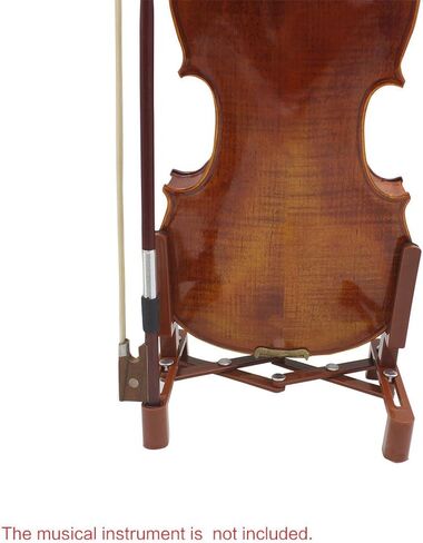 Eujgoov Universal Violin Stand Holder Sports Entertainment Adjustable Foldable Portable for 4/4 3/4 1/2 1/4 Violin with Black Sponge Pad and Bow Holder in Saudi Arabia