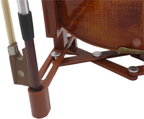 Eujgoov Universal Violin Stand Holder Sports Entertainment Adjustable Foldable Portable for 4/4 3/4 1/2 1/4 Violin with Black Sponge Pad and Bow Holder in Saudi Arabia