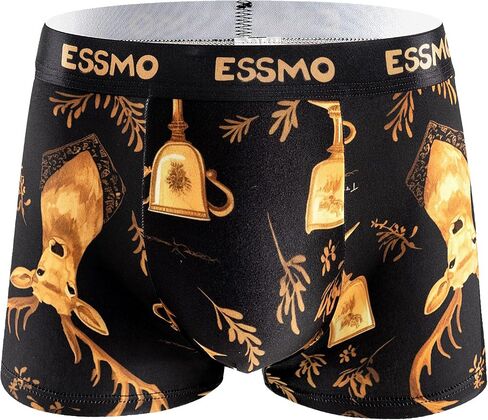 5 Pack Men's Boxer Briefs Soft Stretchy Breathable No Ride Up Comfortable Underwear for Daily Wear in Saudi Arabia