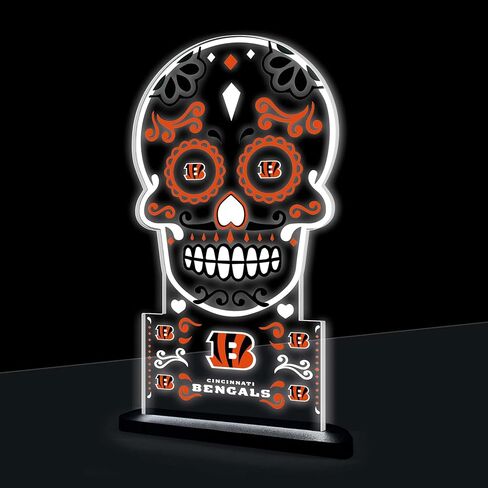 Cincinnati Bengals NFL Football Sugar Skull Desklite LED Decor in Saudi Arabia