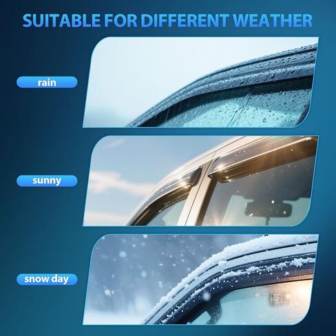 أقنعة نافذة Nilight لسيارة Honda Accord 2008 2009 2010 2011 2012 2013 2014 2015 2016 2017، عاكسات الرياح للنافذة الخارجية - 4 قطع in Kuwait