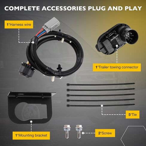 مجموعة أدوات سحب المقطورة 9L3Z-15A416-A مع موصل وأسلاك، متوافقة مع Ford F-150 2009-2014، استبدل OE# 9L3Z15A416A in Saudi Arabia