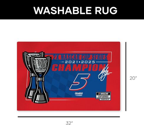 NASCAR 2025 Cup Series Champion Kyle Larson Washable Rug 20 x 32 inches in Saudi Arabia