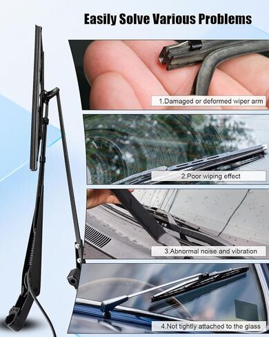 Passenger Side Windshield Wiper Arms Replace R23-1035-23 R23-1035-23MAS Fit for Kenworth T600 T600A T800 W900 1985-2015 for Front Right Side in Saudi Arabia