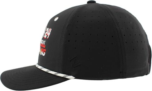 ZHATS Standard Ohio State Buckeyes National Champs 2024 Football Rope Hat Black Officially Licensed in Saudi Arabia